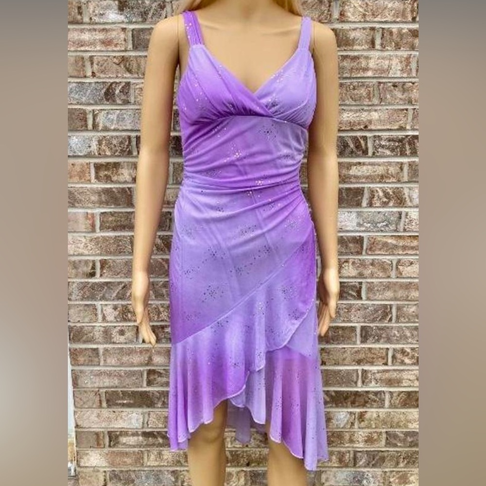 Y2K Light Purple Fairycore Glittery Ombré Prom Dress